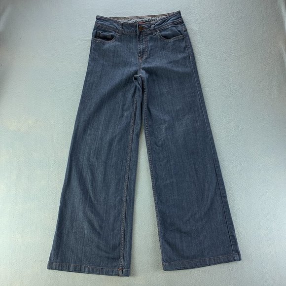 Tristan Denim - **SOLD**Y2K Tristan Womens Jeans 4 x 30.5 Wide Leg Mid Rise Thick Stitching